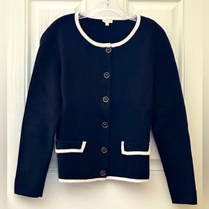TALBOTS Sweater Jacket Navy Large